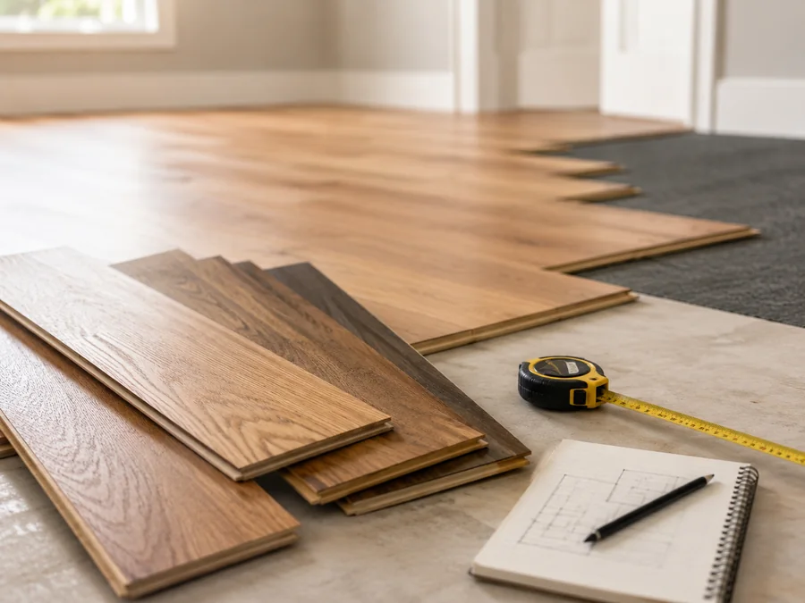 Flooring materials and surface layers