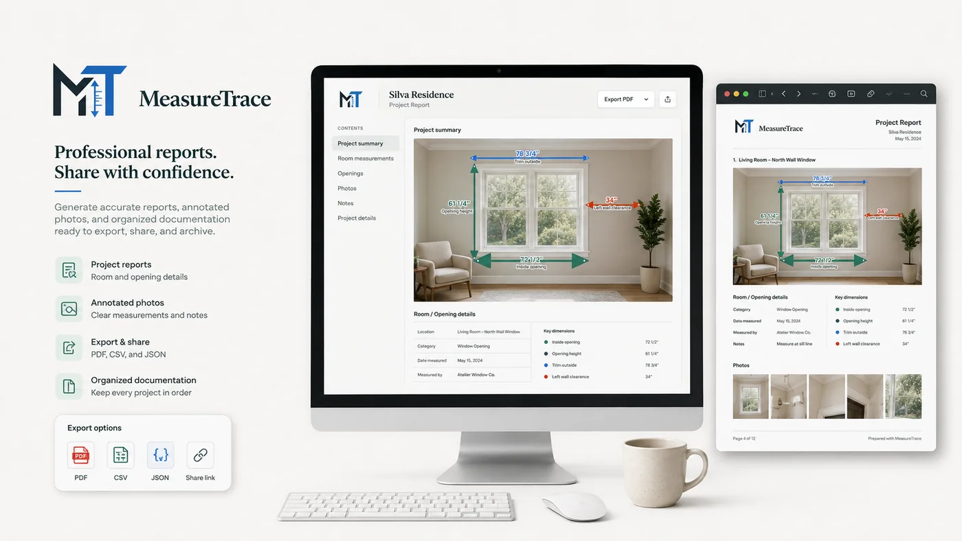 MeasureTrace professional reporting workspace